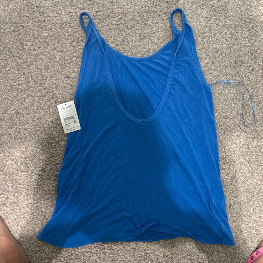 Free People Vibrant Blue Tank Top - Picture 4 of 5
